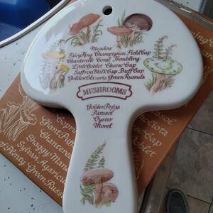 Mushroom Shaped Ceramic Wall Decor